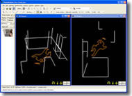 3D views in PhotoModeler of scene diagram