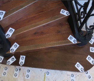 stair measurement with targets