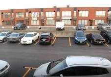 Shot of parking lot from security camea