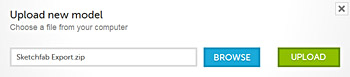 Sketchfab file upload