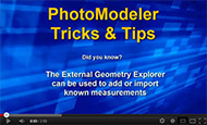 Tip 22 PhotoModeler Video